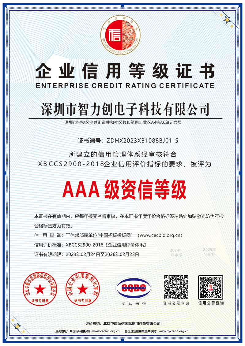 AAA級(jí)資信等級(jí) AAA級(jí)資信等級(jí)